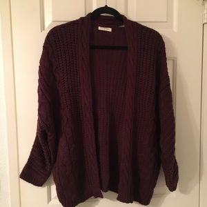 Maroon chunky cardigan